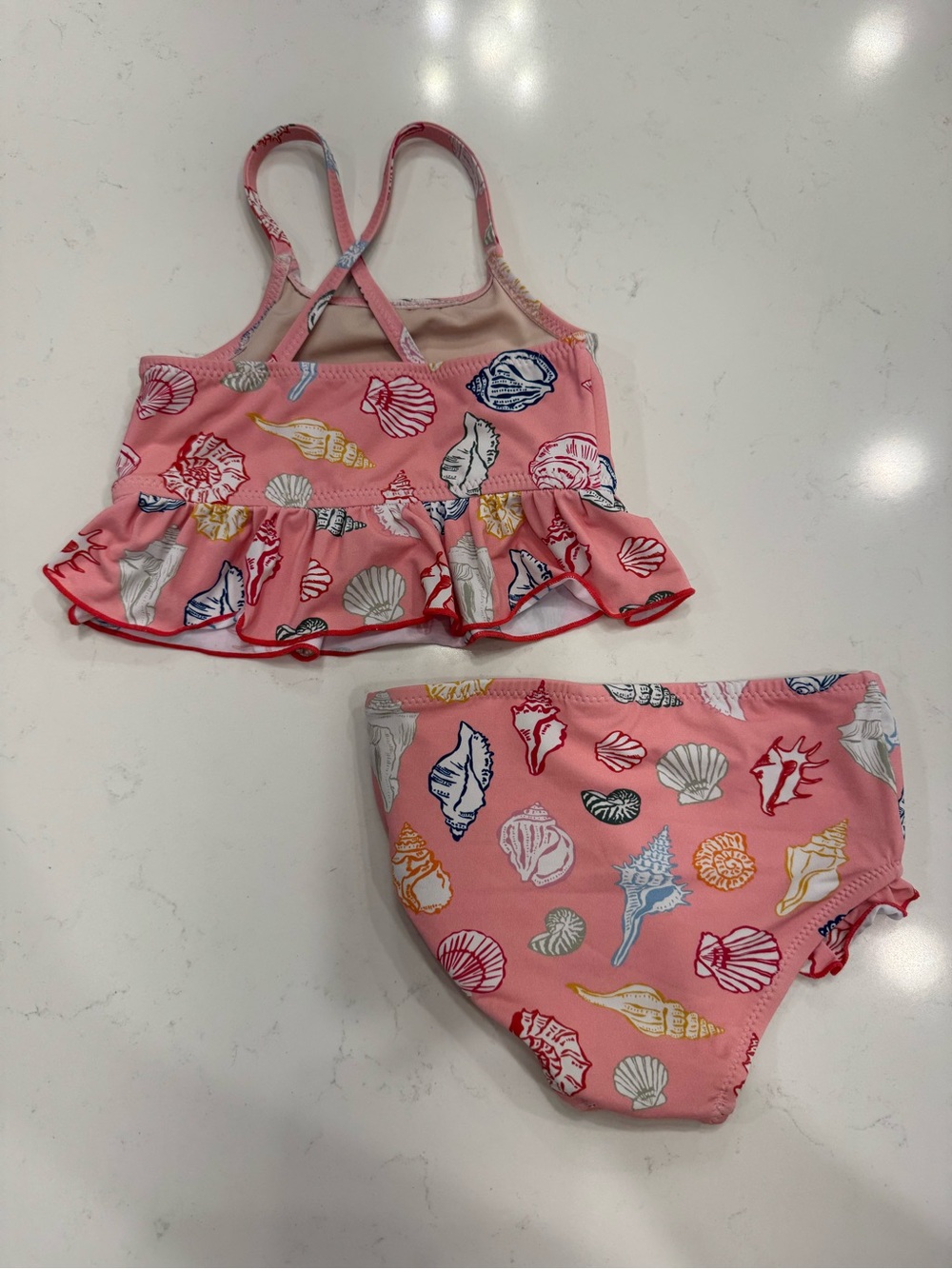 Pink Chicken Pink Seashell Ruffle Bikini Set - Picture 2 of 4